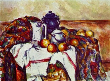  blue Oil Painting - Still Life with Blue Pot Paul Cezanne